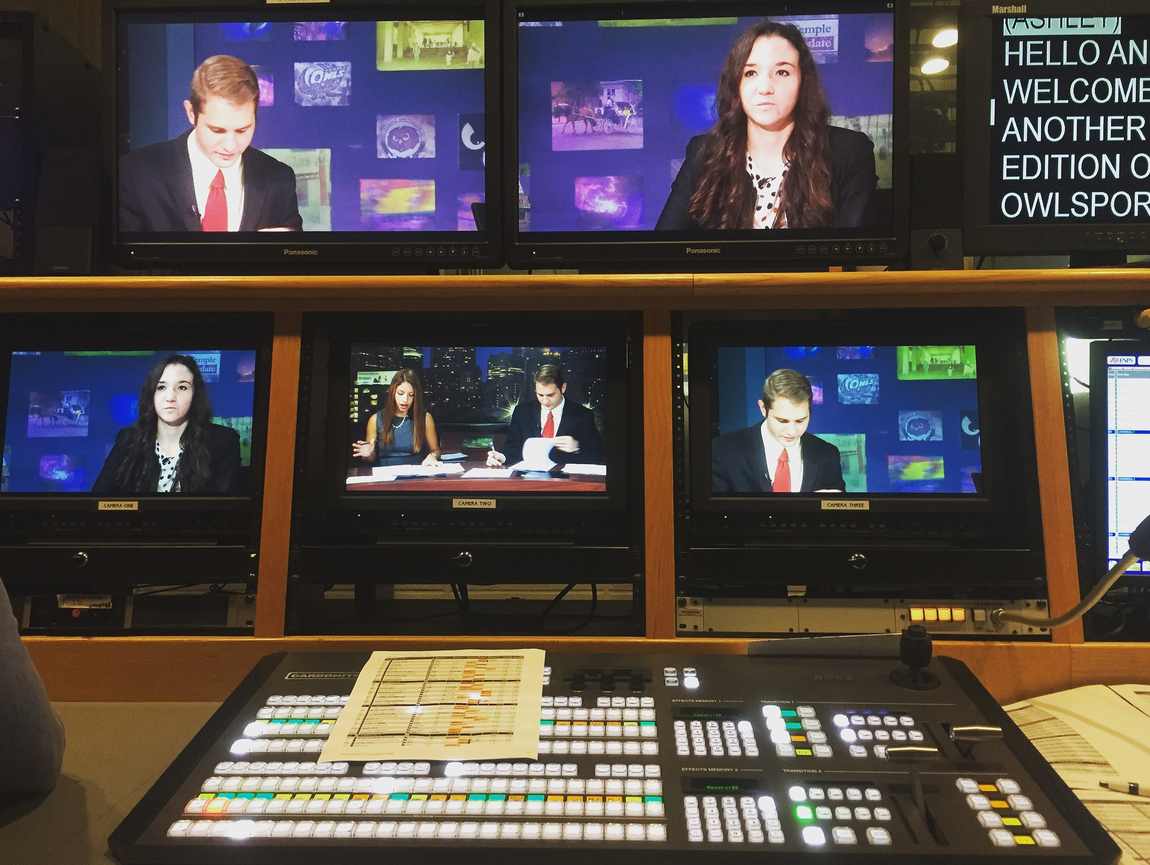 The Temple TV control room