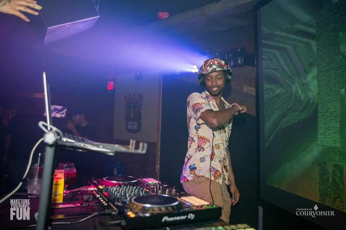 DJ DBO on the decks at Spirit Lodge, Pittsburgh