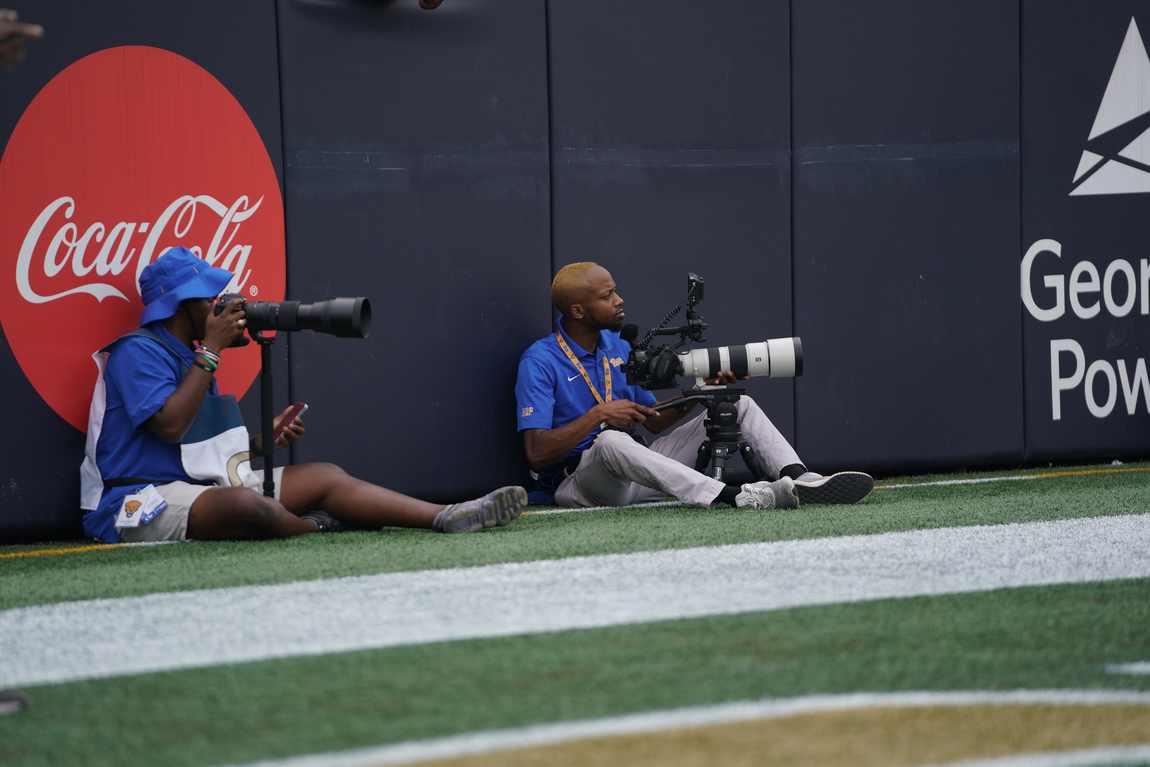 Shooting the sideline at a Pitt Football game