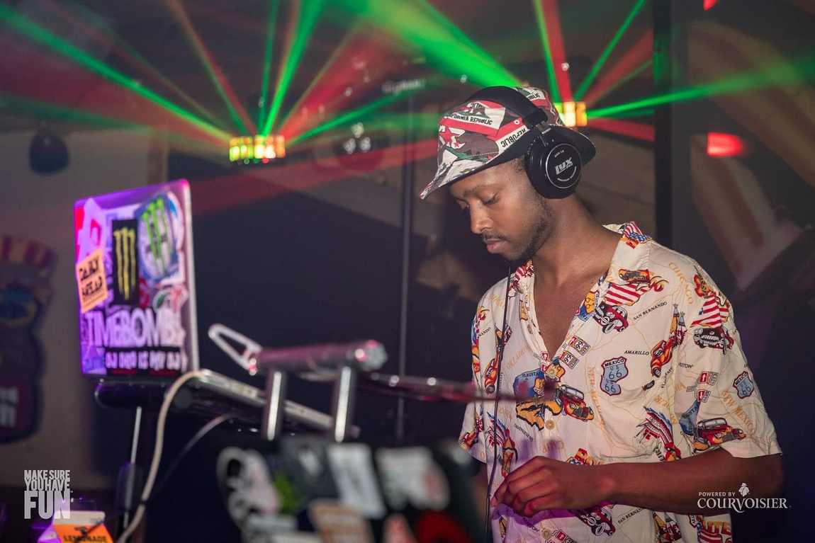 DJ DBO under the lasers at Spirit Lodge