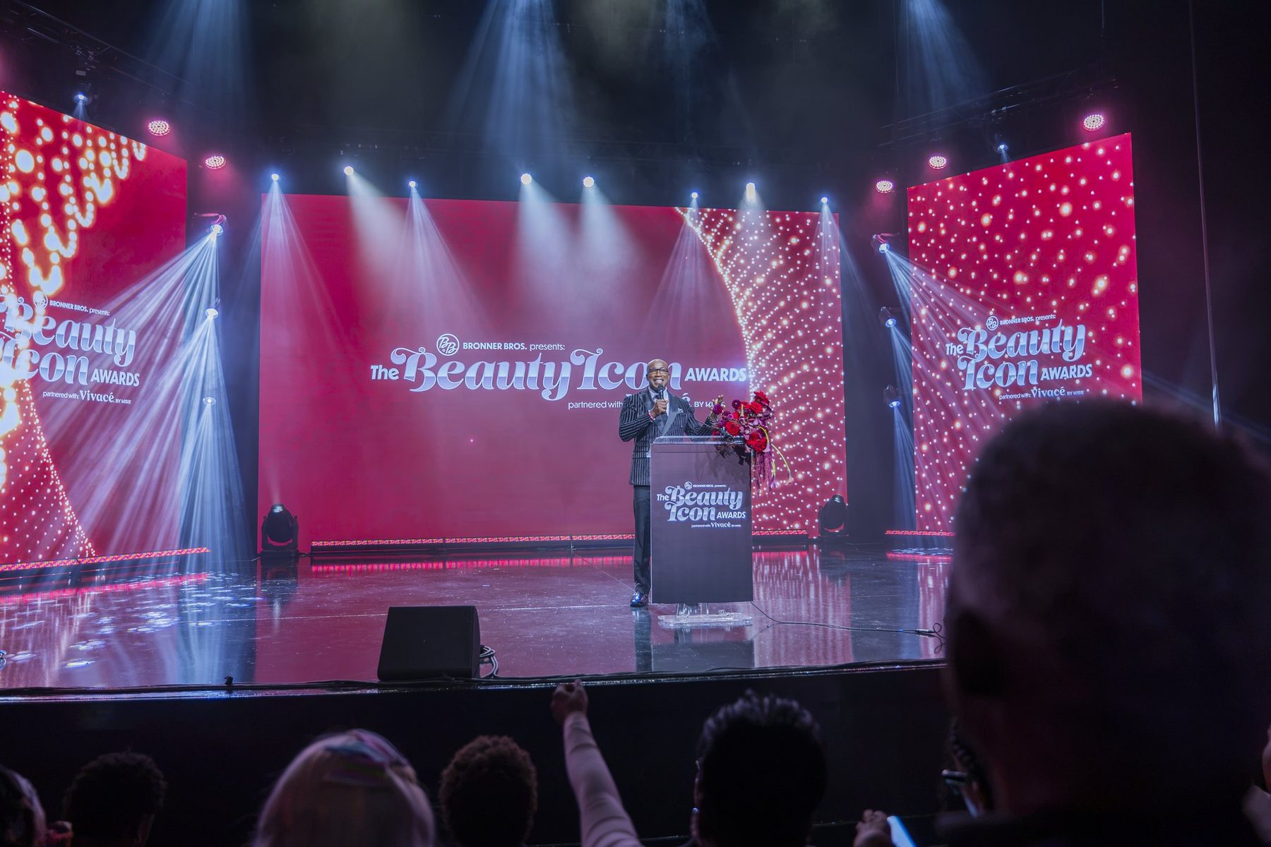 Mid-show at the Bronner Bros Beauty Icon Awards, photographed by Davone