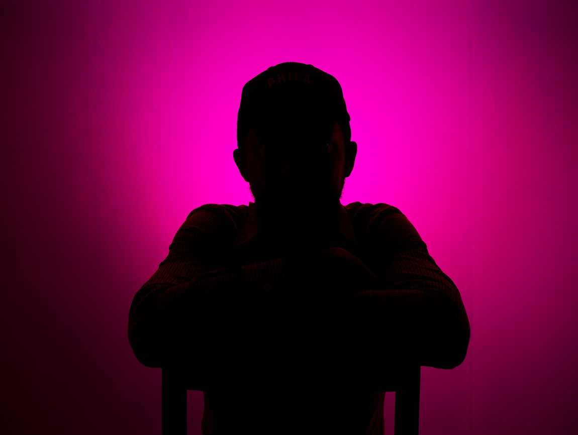 Silhouette study, magenta, 2023